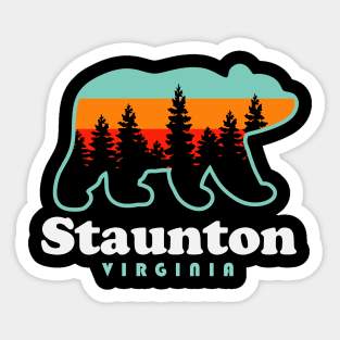 Staunton Virginia Mountain Vacation Bear Sticker